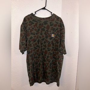 Carhartt Pocket Tee Old School Vintage Camo. Size Large Tall